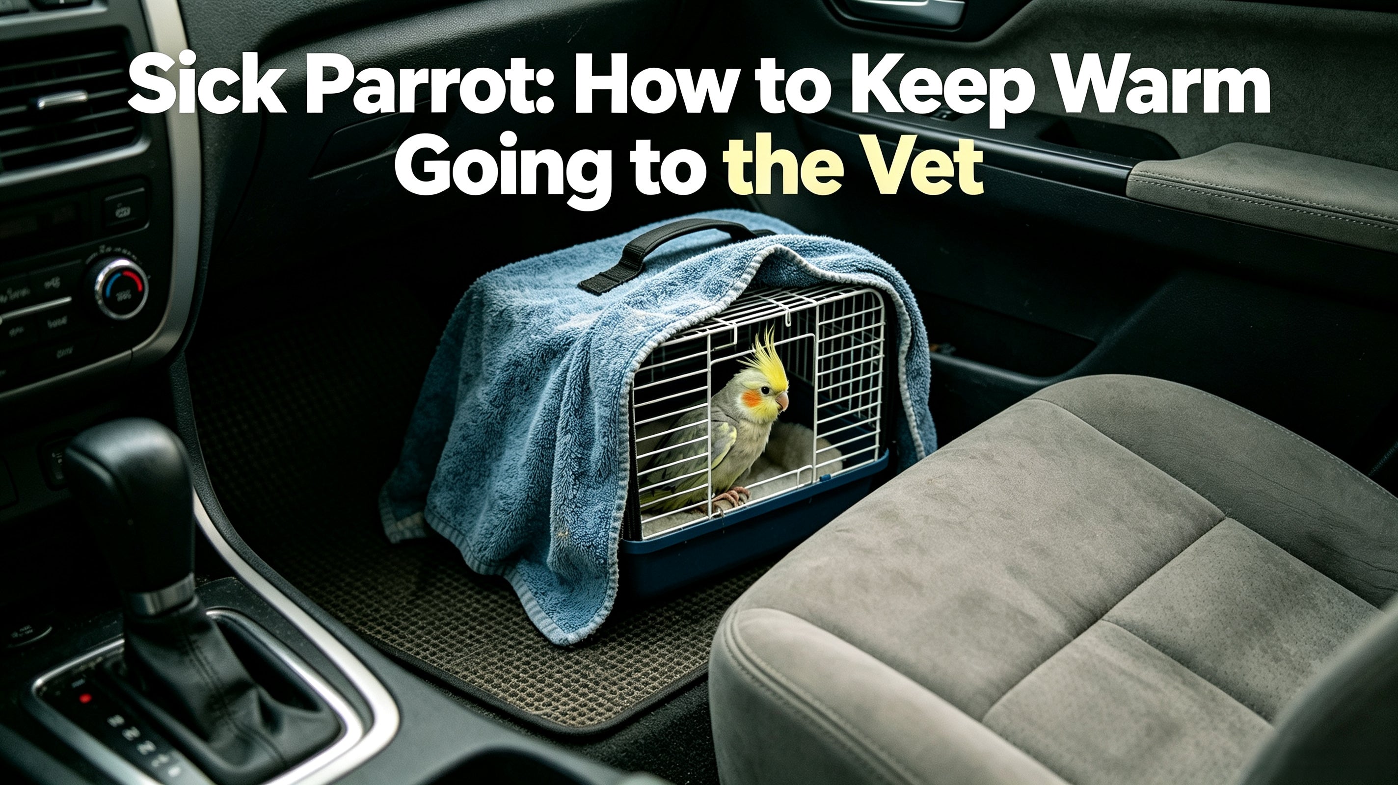 sick parrot how to keep warm going to the vet