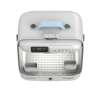 A white and silver PETOLIVA SMART BIRD BROODER shown from a top-down angle on a solid white background.