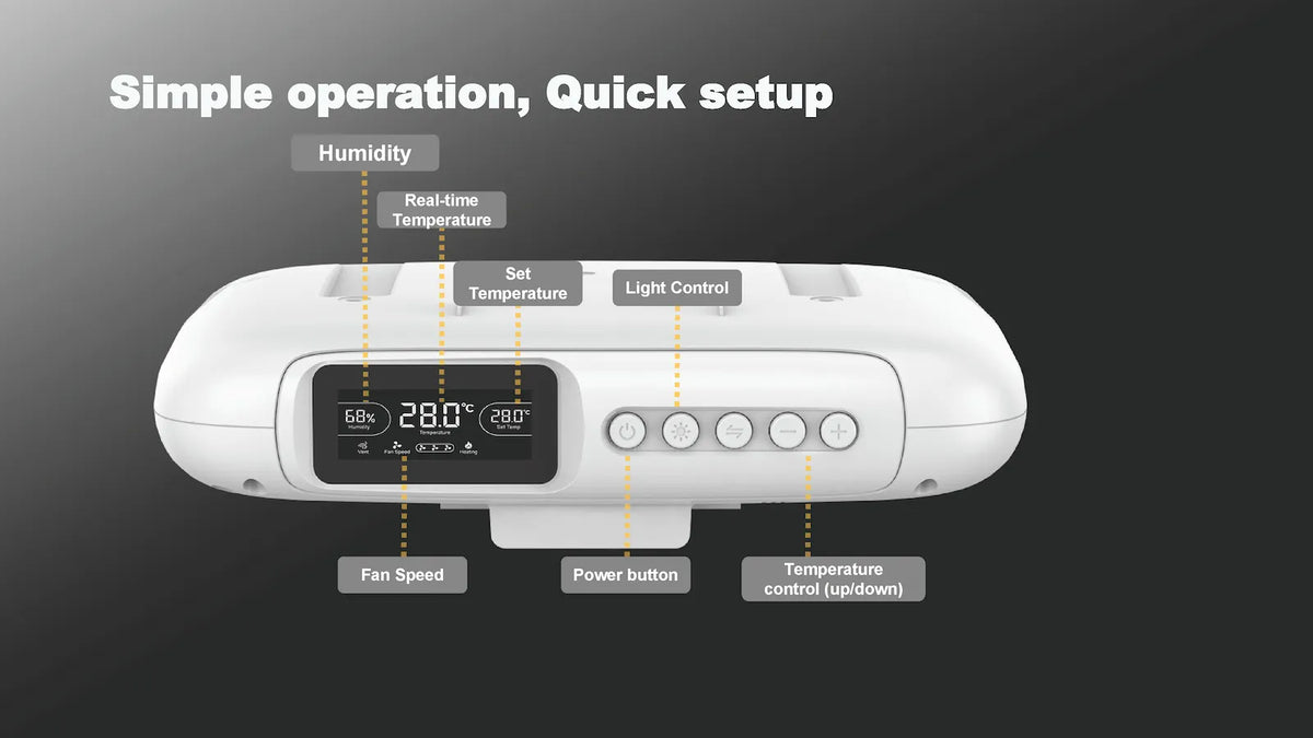 PETOLIVA Smart Bird Brooder with detachable top heating control module, separable design for flexible avian and parrot nursing scenarios