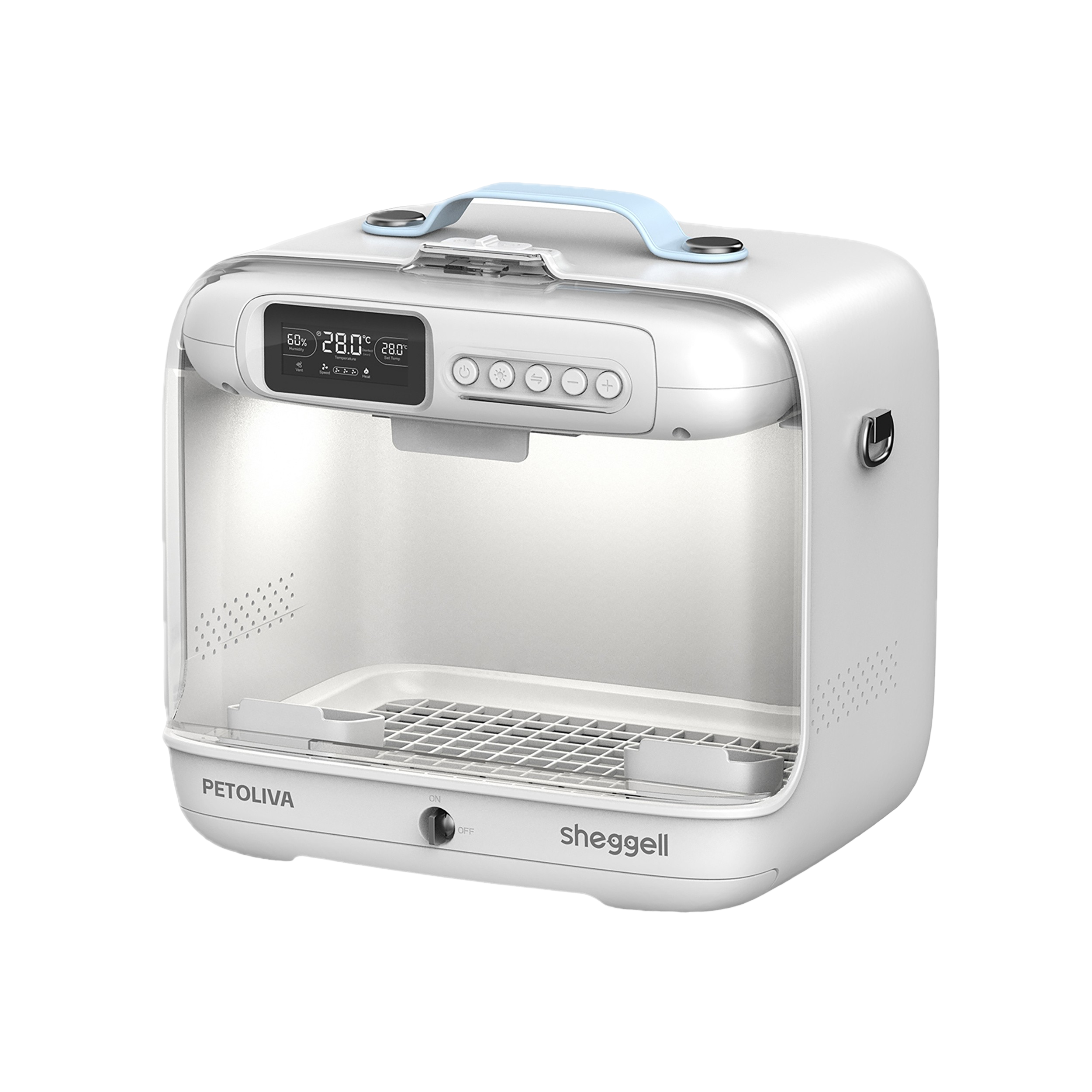 PETOLIVA Smart Bird Brooder, Portable ICU Recovery Incubator for Parrot Hand Rearing, Detachable Heating Module, ±1°C Precise Temp, Dual Type-C 60W+ Power Bank Support, 15L Large Chamber Humidity Monitor
